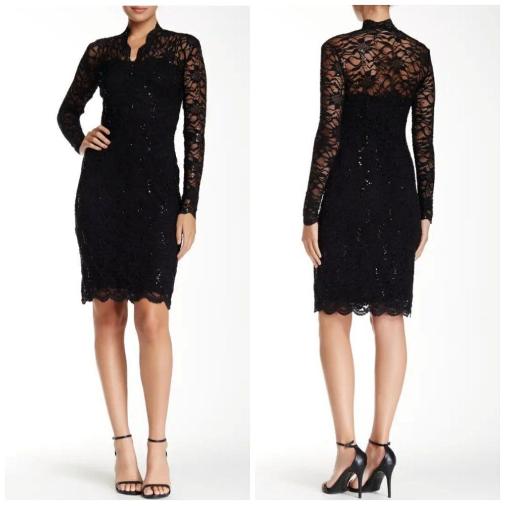 Marina V-Neck Sequin Mini Dress J-0237f12